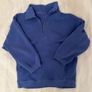 Lululemon Bright Blue/Purple Quarter Zip Sweatshirt Thick Fleece